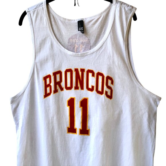 Denver Broncos White Tank Top 11 HOF 2018 by District Concert Tee Mens XL - Picture 4 of 9